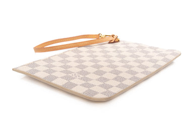 LOUIS VUITTON Damier Azur Rose Ballerine Wristlet