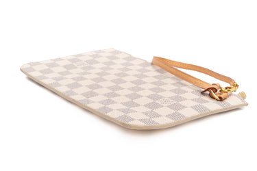 LOUIS VUITTON Damier Azur Rose Ballerine Wristlet