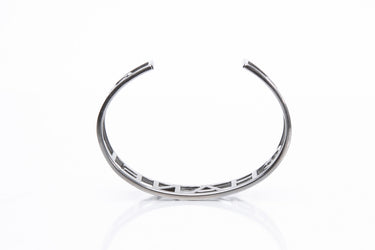 CHANEL Logo Metal Thin Cuff Bracelet