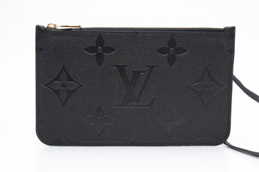 LOUIS VUITTON Monogram Black Empreinte Leather Wristlet