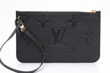 LOUIS VUITTON Monogram Black Empreinte Leather Wristlet