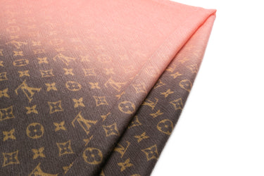 LOUIS VUITTON Wool Monogram Rose Coral Telling Stole Shawl