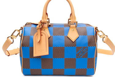 LOUIS VUITTON Blue Damier Pop Speedy Bandouliere 25