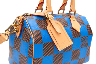 LOUIS VUITTON Blue Damier Pop Speedy Bandouliere 25