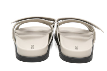 HERMES Calfskin Beige Esquisse Womens Chypre Sandals 39.5 (New)