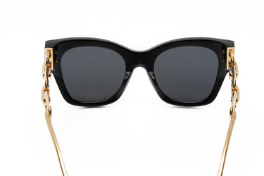 LOUIS VUITTON Black Acetate Metal LV Edge Sunglasses