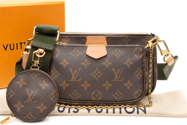 LOUIS VUITTON Multi Pochette Accessoires Khaki Crossbody Bag