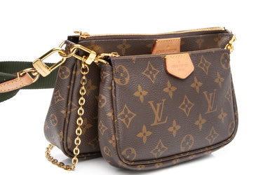 LOUIS VUITTON Multi Pochette Accessoires Khaki Crossbody Bag