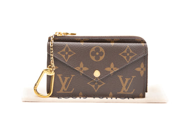 LOUIS VUITTON Black Monogram Recto Verso Card Holder