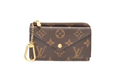 LOUIS VUITTON Black Monogram Recto Verso Card Holder