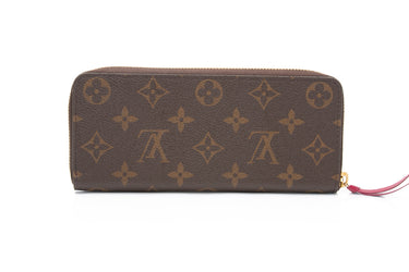 LOUIS VUITTON Monogram Fuchsia Clemence Wallet