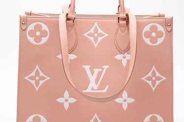 LOUIS VUITTON Rose Trianon OntheGo Empreinte Bicolor MM