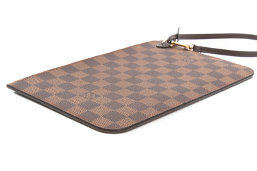 LOUIS VUITTON Damier Ebene Rose Ballerine Wristlet (New)