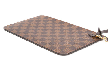 LOUIS VUITTON Damier Ebene Rose Ballerine Wristlet (New)