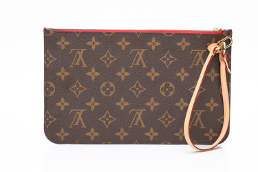 LOUIS VUITTON Monogram Red Interior Wristlet