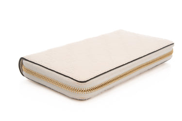 GUCCI Cream Guccissima Zip Around Wallet