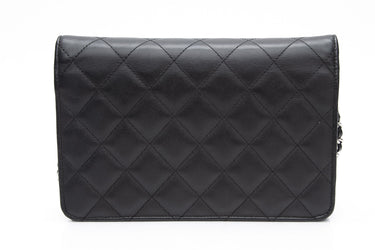 CHANEL Black Calfskin Quilted Cambon Wallet on Chain WOC