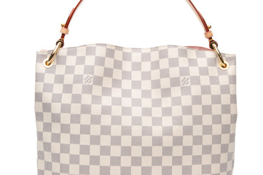 LOUIS VUITTON Rose Ballerine Pink Damier Azur Graceful PM