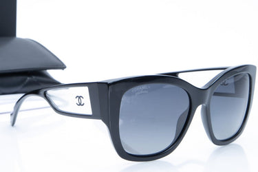 CHANEL Acetate Polarized Butterfly Signature CC Sunglasses (New)