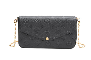 LOUIS VUITTON Black Empreinte Pochette Felicie Crossbody