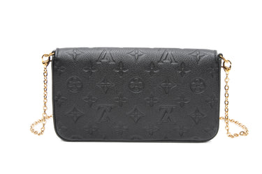 LOUIS VUITTON Black Empreinte Pochette Felicie Crossbody