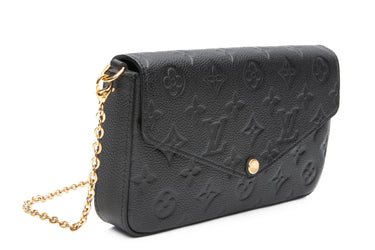 LOUIS VUITTON Black Empreinte Pochette Felicie Crossbody