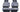 CHANEL Blue Ecru Grey Tweed Lambskin CC Turnlock Mule Sandals 37.5