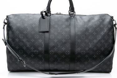 LOUIS VUITTON Monogram Eclipse Canvas Keepall Bandoulière 55