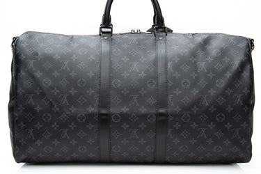 LOUIS VUITTON Monogram Eclipse Canvas Keepall Bandoulière 55