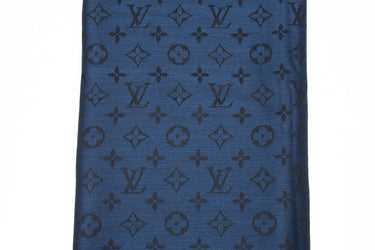 LOUIS VUITTON Monogram Neo Denim Bleu Nuit Shawl (New)