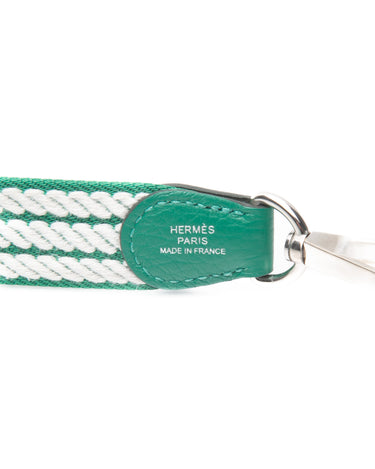 HERMES Vert Vertigo Green Evelyne TPM Clemence Leather Crossbody
