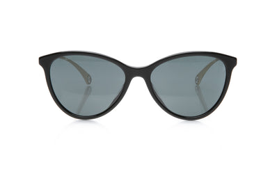CHANEL Black Acetate and Gold Metal Sunglasses (New)