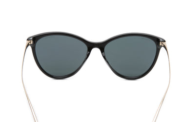 CHANEL Black Acetate and Gold Metal Sunglasses (New)