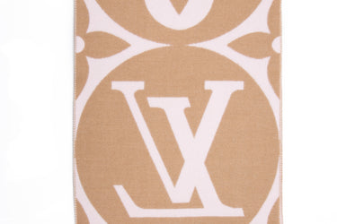 LOUIS VUITTON Beige Rose Medallion Scarf (New)