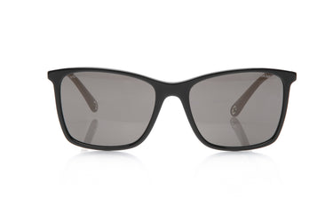 CHANEL Beige Black Square Acetate Sunglasses