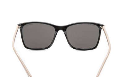 CHANEL Beige Black Square Acetate Sunglasses