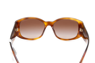 CHANEL Tortoise Acetate Oval Sunglasses (New)