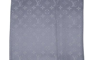 LOUIS VUITTON Charcoal Grey Monogram Shawl (New)