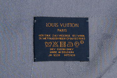 LOUIS VUITTON Charcoal Grey Monogram Shawl (New)