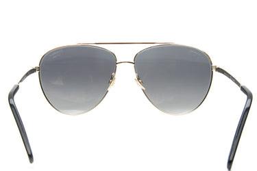 CHANEL Aviator Pale Gold Black Crystals Sunglasses