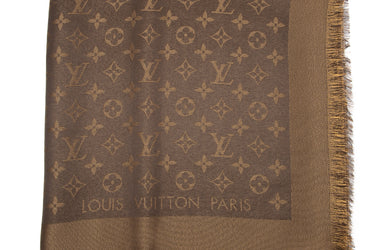 LOUIS VUITTON Brown Monogram Shine Shawl (New)