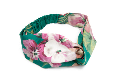 GUCCI GG Grass Silk Blooms Flower Print Duchesse Headband