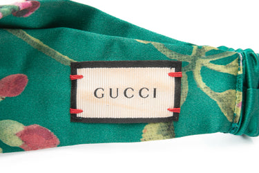 GUCCI GG Grass Silk Blooms Flower Print Duchesse Headband