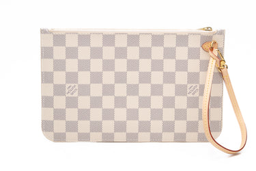 LOUIS VUITTON Damier Azur Wristlet (New)