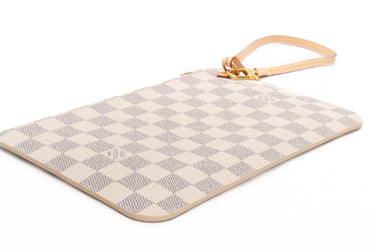LOUIS VUITTON Damier Azur Wristlet (New)