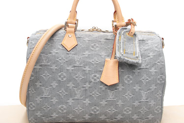 LOUIS VUITTON Grey Denim Speedy Soft 30