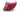DIOR Cherry Red Grained Calfskin Mini Saddle Bag with shoulder strap
