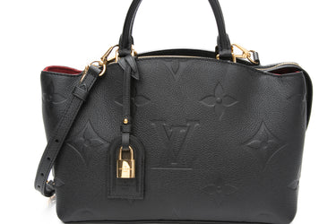 LOUIS VUITTON Black Empreinte Monogram Petit Palais PM