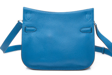 HERMES Bleu Frida Taurillon Clemence Jypsiere 28 Crossbody Bag