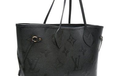 LOUIS VUITTON Black Empreinte Neverfull MM